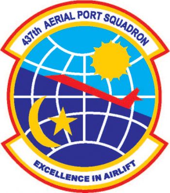 Coat of arms (crest) of the 437th Aerial Port Squadron, US Air Force