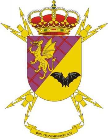 Coat of arms (crest) of the Signal Battalion II-22, Spanish Army