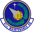 91st Maintenance Squadron, US Air Force.png