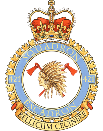 Coat of arms (crest) of the No 421 Squadron, Royal Canadian Air Force