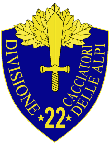 Coat of arms (crest) of the 22nd Infantry Division Cacciatori delle Alpi, Italian Army