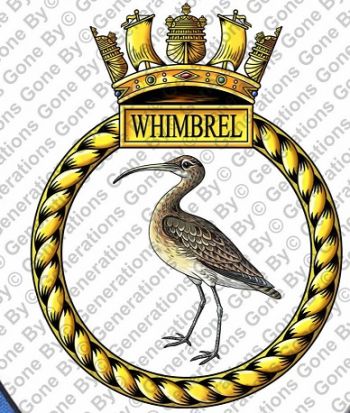 Coat of arms (crest) of the HMS Whimbrel, Royal Navy