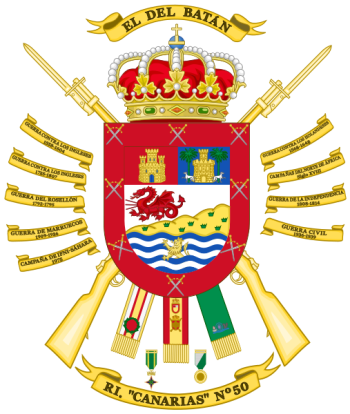 Coat of arms (crest) of the Infantry Regiment Canarias No 50, Spanish Army