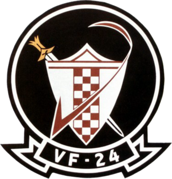 Coat of arms (crest) of the Fighter Squadron (VF) 24 Red Checkertails, US Navy