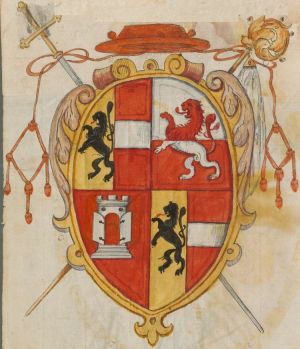 Arms of Johann Jakob von Kuen-Belasy