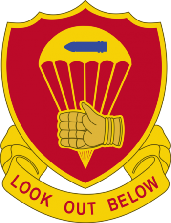 Arms of 376th Parachute Field Artillery Battalion, US Army