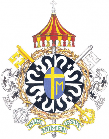 Arms (crest) of Basilica of the Sweet Name of Jesus of Nazareth and St Mary of Hope, Malaga