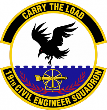 Coat of arms (crest) of the 19th Civil Engineer Squadron, US Air Force