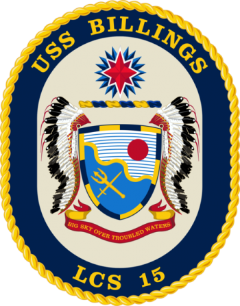Coat of arms (crest) of the Littoral Combat Ship USS Billings (LCS-15)