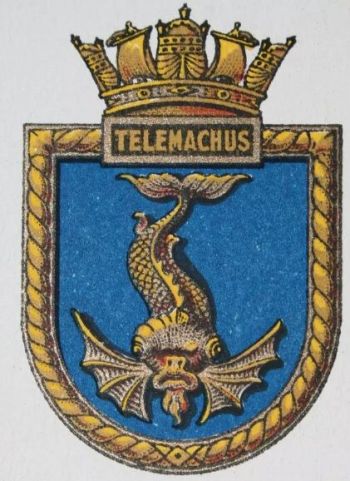 Coat of arms (crest) of the HMS Telemachus, Royal Navy