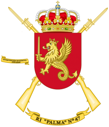 Coat of arms (crest) of the Infantry Regiment Palma No 47, Spanish Army