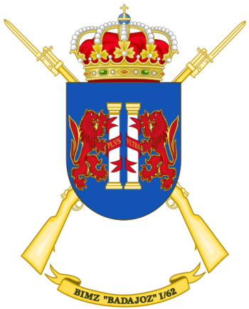 Coat of arms (crest) of the Mechanized Infantry Battalion Badajoz I-62, Spanish Army
