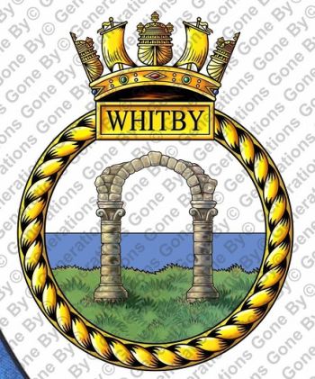 Coat of arms (crest) of the HMS Whitby, Royal Navy