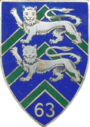 Coat of arms (crest) of the 63rd Infantry Division Reconnaissance Group, French Army