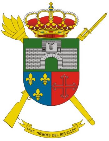 Coat of arms (crest) of the Barracks Services Unit Héroes de Revellin, Spanish Army