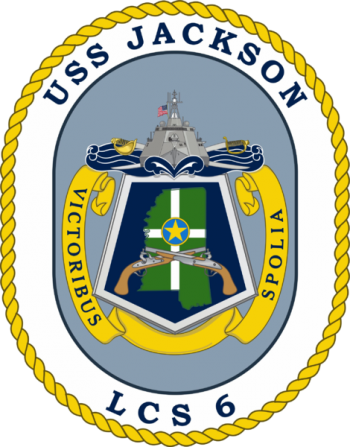 Coat of arms (crest) of the Littoral Combat Ship USS Jackson (LCS-6)