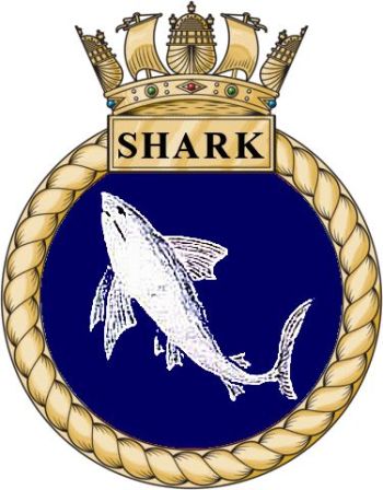 Coat of arms (crest) of the HMS Shark, Royal Navy