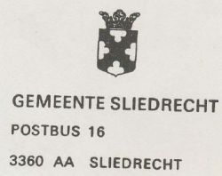 Wapen van Sliedrecht/Arms (crest) of Sliedrecht