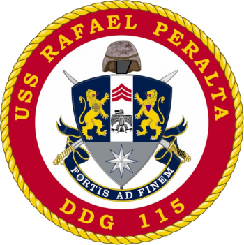 Coat of arms (crest) of the Destroyer USS Rafael Peralta (DDG-115)