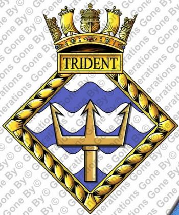 Coat of arms (crest) of the HMS Trident, Royal Navy