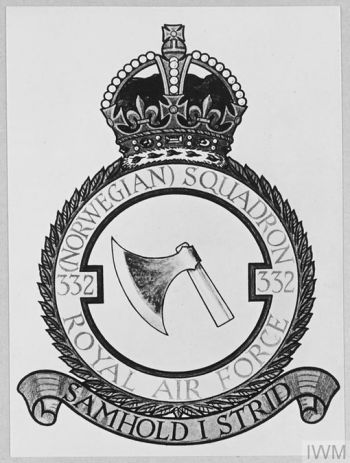 Coat of arms (crest) of the No 332 (Norwegian) Squadron, Royal Air Force