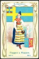 Arms, Flags and Types of Nations trade card Natrogat Schweden