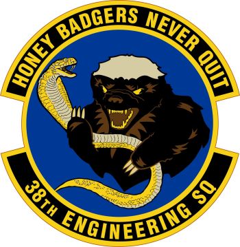 Coat of arms (crest) of the 38th Engineering Squadron, US Air Force