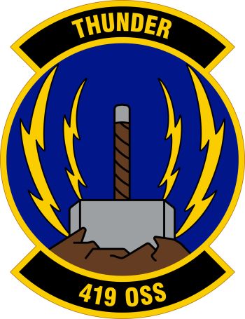 Coat of arms (crest) of the 419th Operations Support Squadron, US Air Force