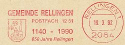 Wappen von Rellingen/Arms (crest) of Rellingen