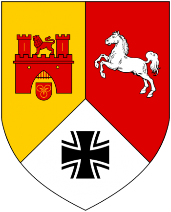 Coat of arms (crest) of the Headquarters Company, 1st Armoured Division, German Army