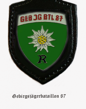 Coat of arms (crest) of the Mountain Jaeger Battalion 87, German Army