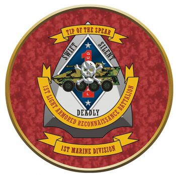 Coat of arms (crest) of the 1st Light Armored Reconnaissance Battalion, USMC