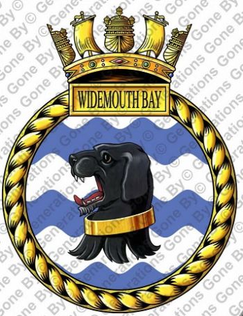 Coat of arms (crest) of the HMS Widesmouth, Royal Navy