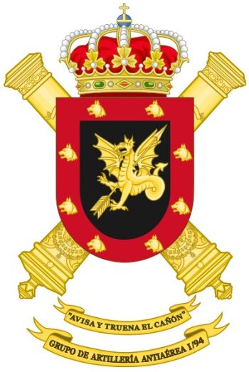 Coat of arms (crest) of the Air Defence Artillery Group I-94, Spanish Army