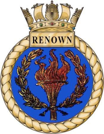 Coat of arms (crest) of the HMS Renown, Royal Navy