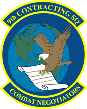 Coat of arms (crest) of the 9th Contracting Squadron, US Air Force