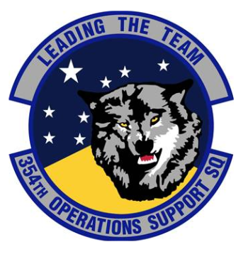 Coat of arms (crest) of the 354th Operations Support Squadron, US Air Force