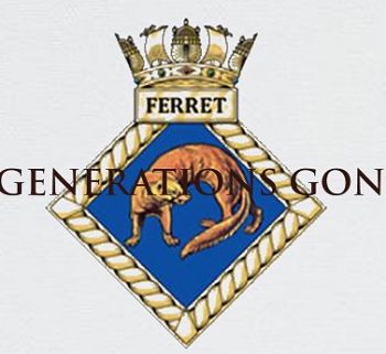 Coat of arms (crest) of the HMS Ferret, Royal Navy