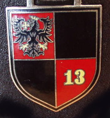 Coat of arms (crest) of the Headquarters Company, Armoured Grenadier Brigade 13, German Army