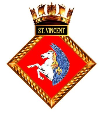 Coat of arms (crest) of the HMS St Vincent, Royal Navy