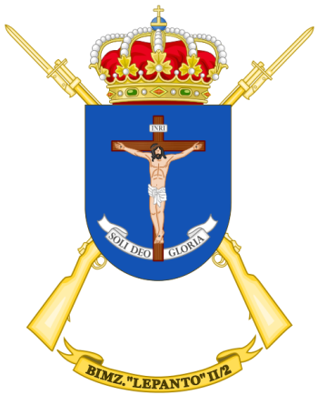 Coat of arms (crest) of the Mechanized Infantry Battalion Lepanto II-2, Spanish Army