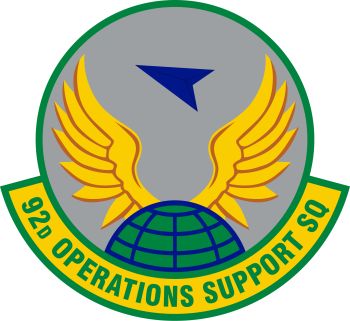 Coat of arms (crest) of the 92nd Operations Support Squadron, US Air Force