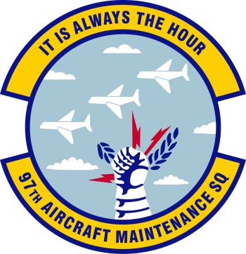 Coat of arms (crest) of the 97th Aircraft Maintenance Squadron, US Air Force
