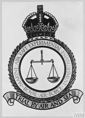 Coat of arms (crest) of the Marine Aircraft Experimental Establishment, Royal Air Force