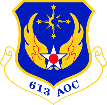 Coat of arms (crest) of the 613th Air and Space Operations Center, US Air Force