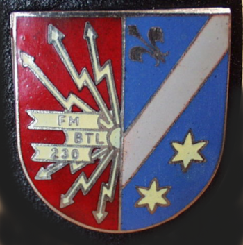 Coat of arms (crest) of the Signal Battalion 230, German Army