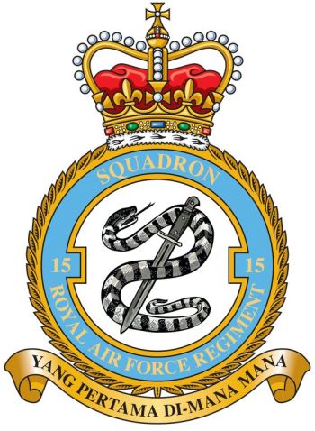 Coat of arms (crest) of the No 15 Squadron, Royal Air Force Regiment