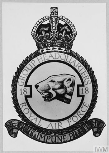 Coat of arms (crest) of the No 18 Group Headquarters, Royal Air Force