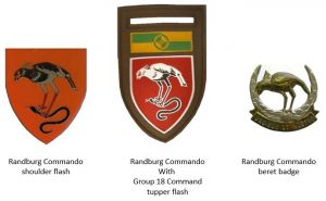 Coat of arms (crest) of the Randburg Commando, South African Army