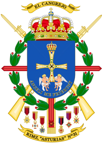 Coat of arms (crest) of the Infantry Regiment Asturias No 31, Sapnish Army